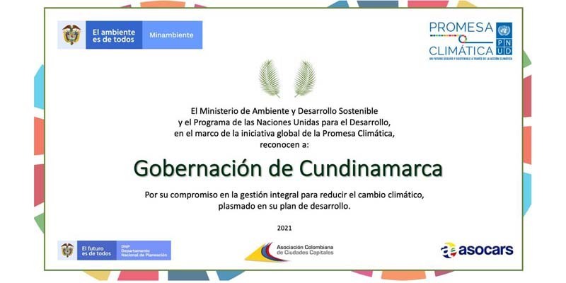 ONU reconoce a Cundinamarca como promesas climática de Colombia