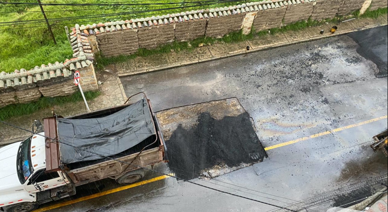 Cajicá: Recuperan tramo de asfaltado en la Vía Tayrona – Siete Vueltas