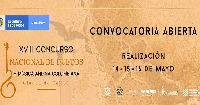 Cajicá convoca Concurso de Duetos y Música Andina Colombiana