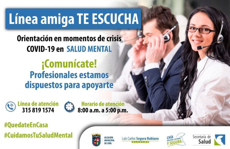 Chía: Línea Amiga’ trabaja para prevenir problemas de salud mental