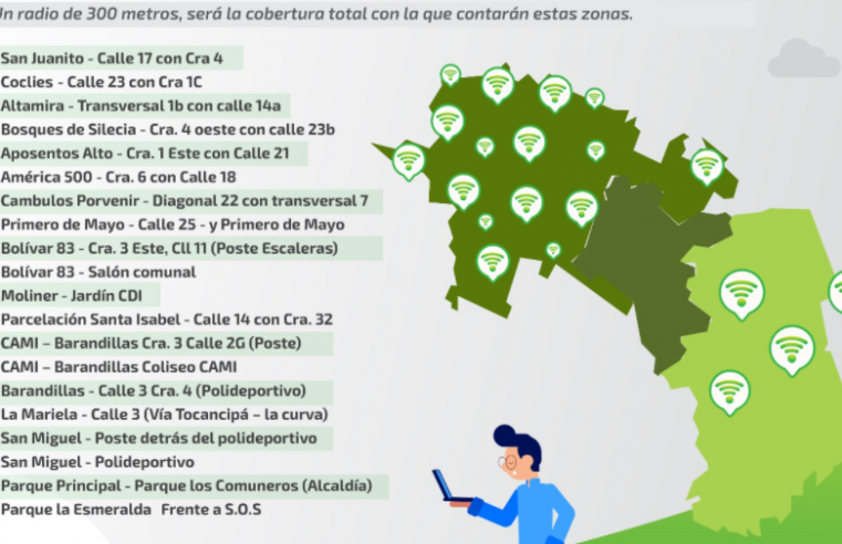 Zipaquirá habilitará 94 zonas wifi gratis