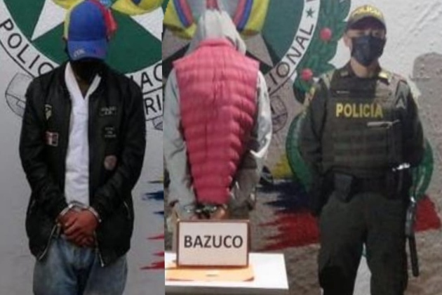 Tres capturados por microtráfico en Zipaquirá