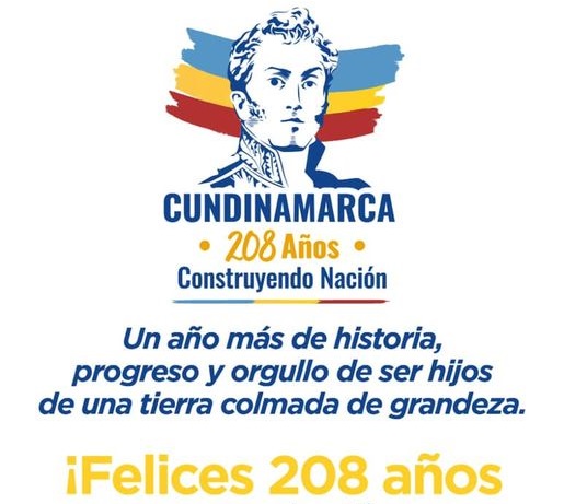 Cundinamarca celebra su 208 aniversario
