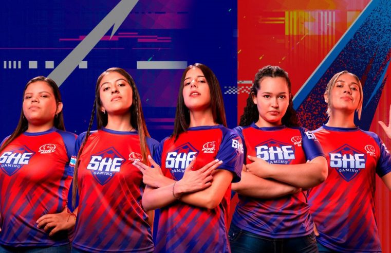 el nuevo equipo llamado She Gaming el cual es el primer equipo colombiano totalmente femenino de eSports y ya está buscando abrirse camino entre las competencias de videojuegos profesionales.