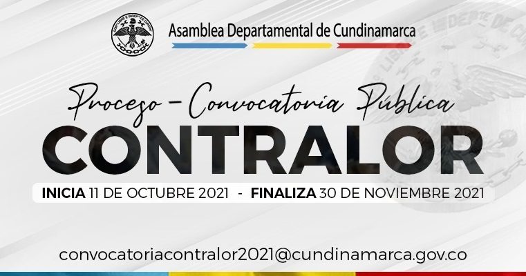Mediante convocatoria pública Duma Departamental elegirá Contralor (a) de Cundinamarca