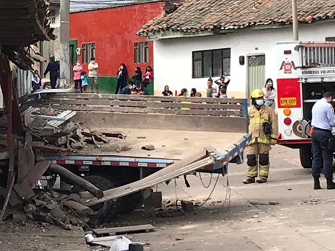 (+ video) Se presentó un grave accidente en el barrio la concepción de Zipaquirá