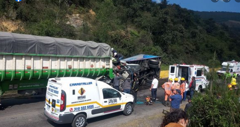 Un conductor resultó herido en accidente de tránsito en la vía Tausa -Zipaquirá