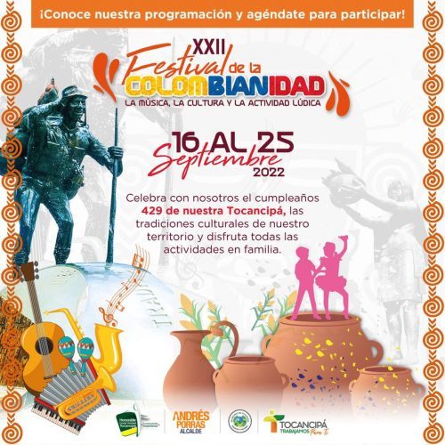 Tocancipá: Mañana inicia el XXII Festival de la Colombianidad, la Música, la Cultura y la Actividad Lúdica