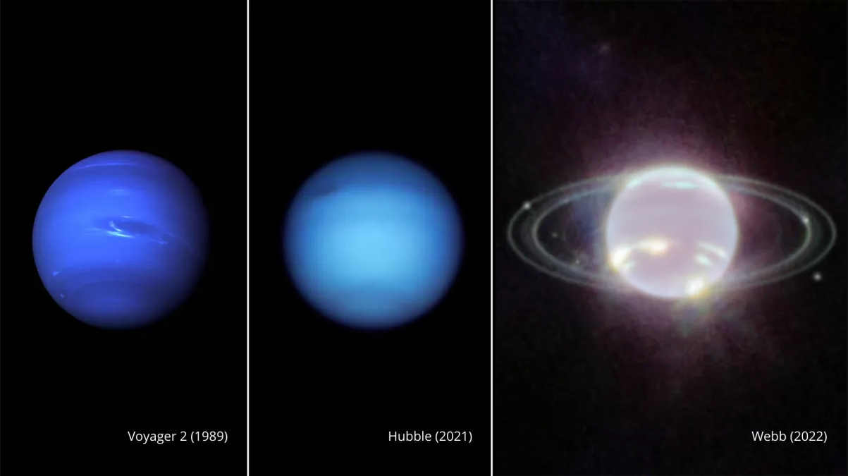 Las nuevas y maravillosas imágenes de Neptuno captados por el telescopio James Webb