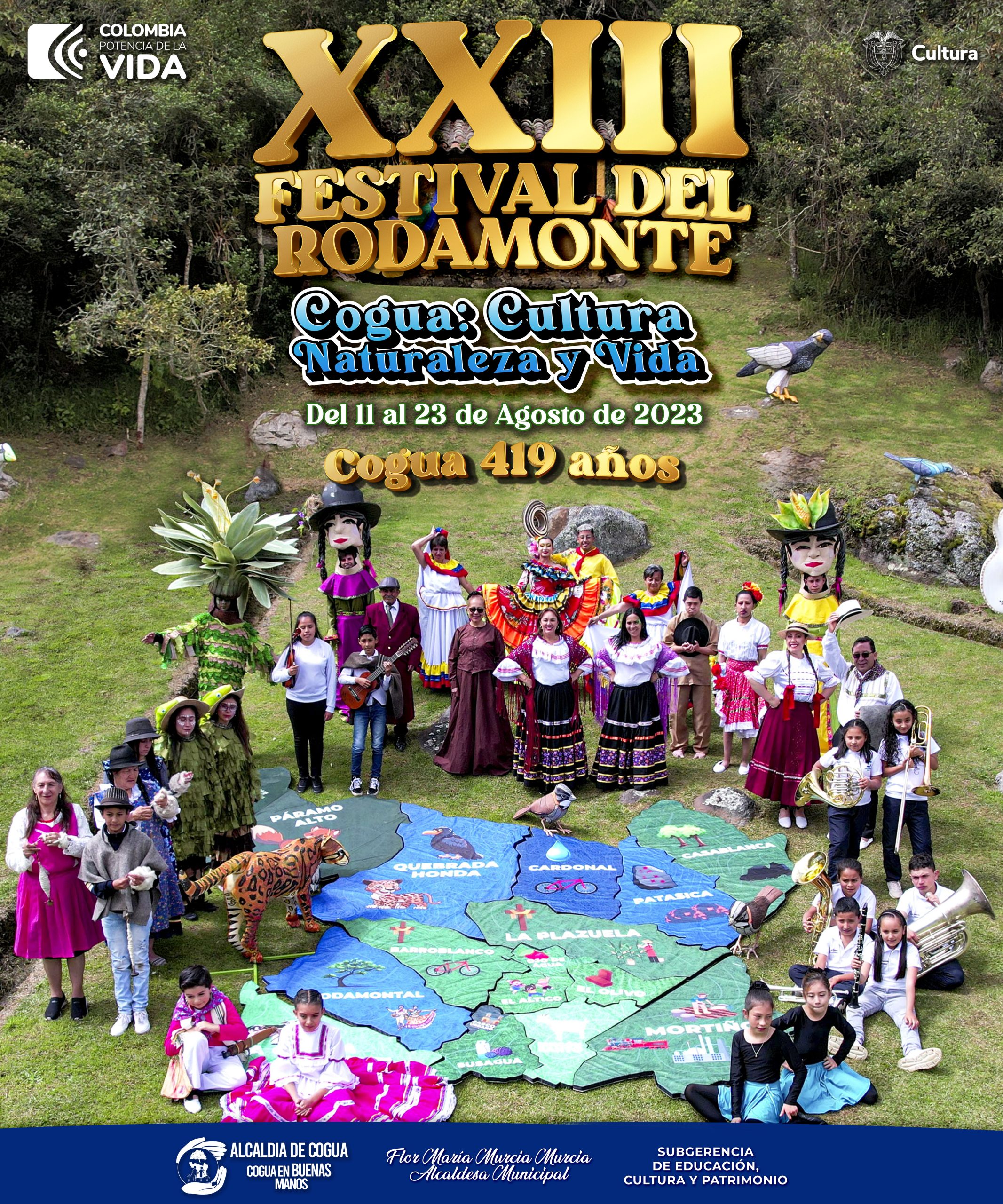 DEL 11 AL 23 DE AGOSTO, XXIII FESTIVAL DEL RODAMONTE 2023 EN COGUA, CUNDINAMARCA.