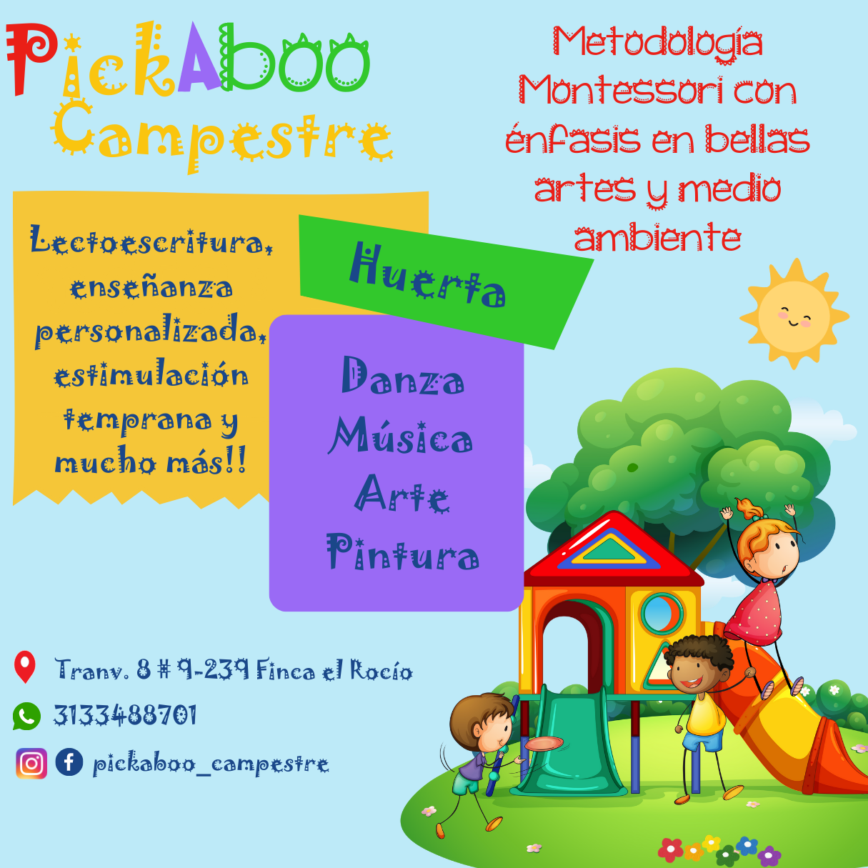 Bienvenid@ a PickAboo Campestre! y su metodología montessori +Video