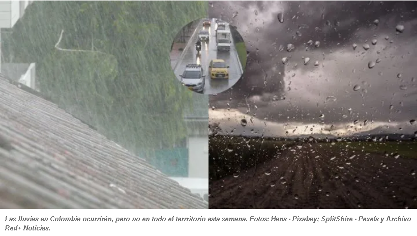 Pronóstico de lluvias sectorizadas en Colombia esta semana, según Ideam