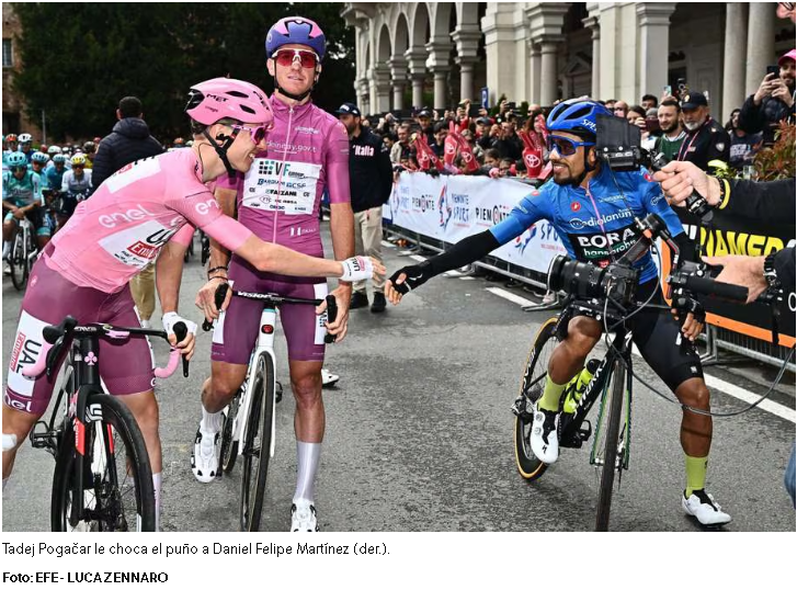 Daniel Felipe Martínez Brilla en el Giro de Italia 2024