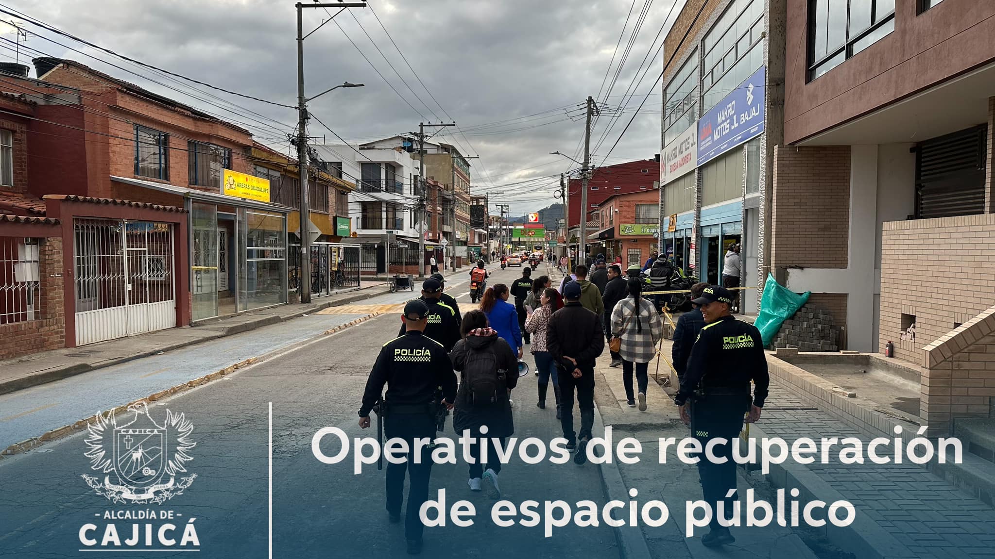 Operativos de Recuperación del Espacio Público Avanzan en Cajicá