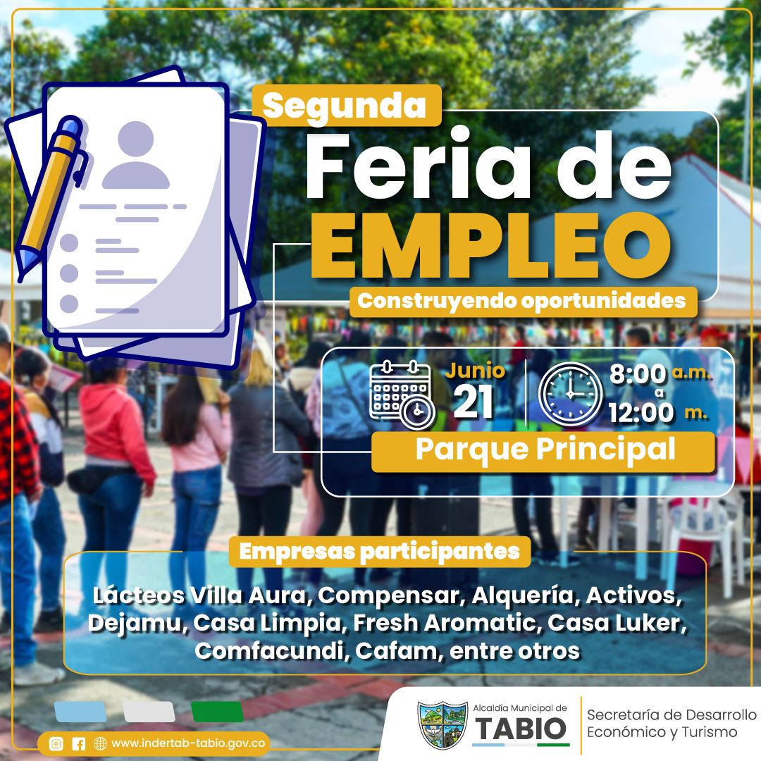 Anuncio de la Segunda Feria de Empleo en Tabio