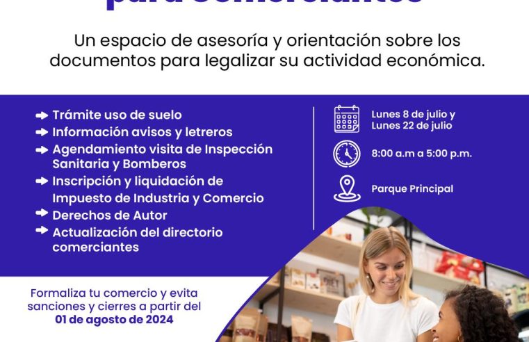 Jornada Pedagógica y Preventiva para Comerciantes: Formalización y Actualización de Documentación