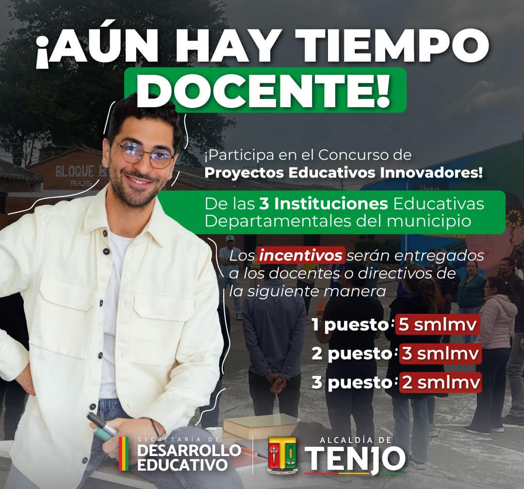 Últimos Días para Inscripción en Programa de Estímulos para Docentes en Tenjo