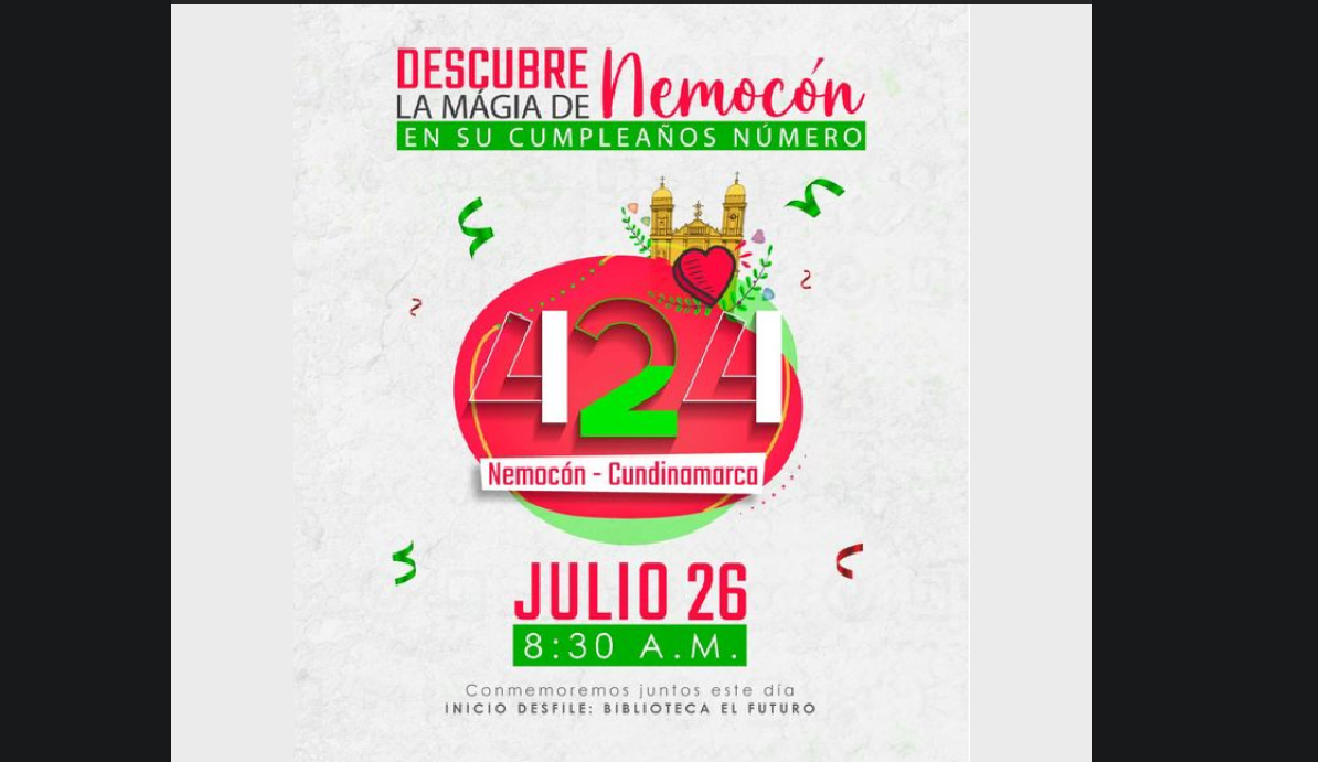 Nemocón Celebra 424 Años de Fundación