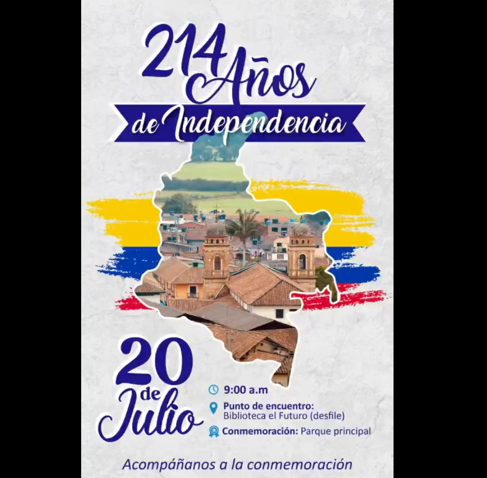 Invitación a Conmemorar los 214 Años de Independencia de Colombia + Video