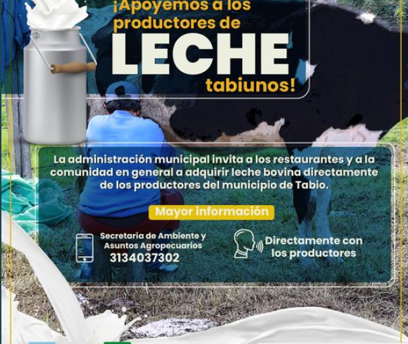 Tabio Promueve el Consumo de Leche Bovina y Apoya a Productores Locales