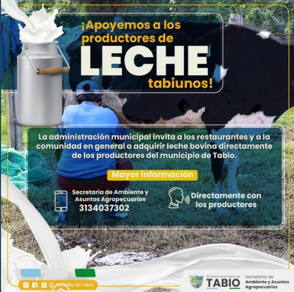 Tabio Promueve el Consumo de Leche Bovina y Apoya a Productores Locales