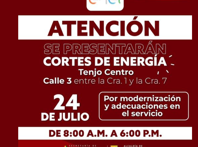 Interrupciones de Energía en Tenjo el 24 de Julio por Mantenimiento de Enel Colombia