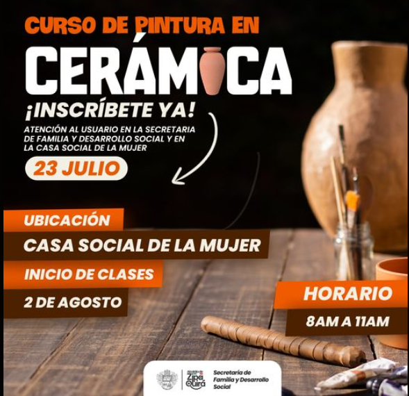 Apertura de Inscripciones para el Curso de Pintura en Cerámica en la Casa Social de la Mujer