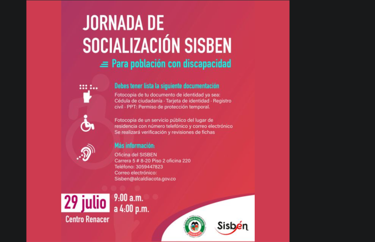 Jornada de Socialización del SISBEN para Personas con Discapacidad