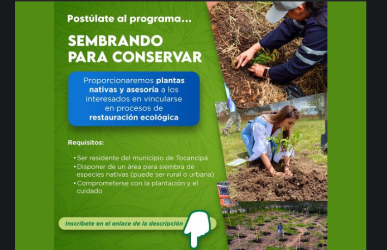 Campaña “Sembrando para Conservar” Invita a Reforestar el Municipio