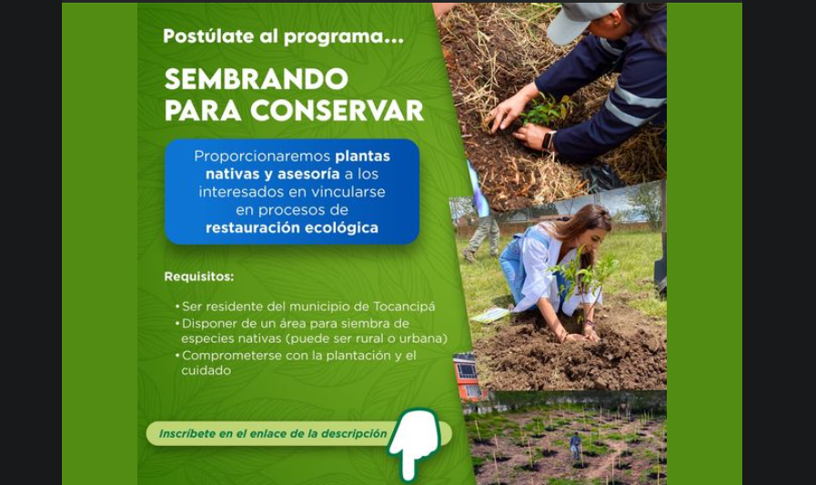 Campaña “Sembrando para Conservar” Invita a Reforestar el Municipio