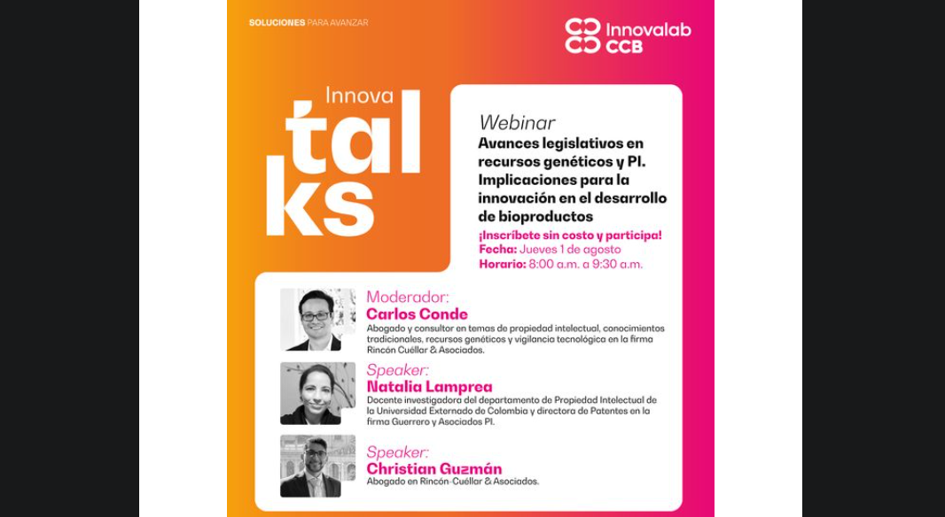 Webinar sobre Avances Legislativos en Recursos Genéticos y Propiedad Intelectual