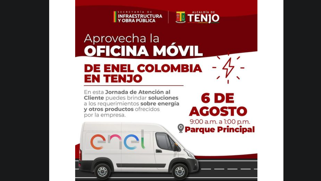 Jornada de Atención al Ciudadano de Enel en el Parque Principal