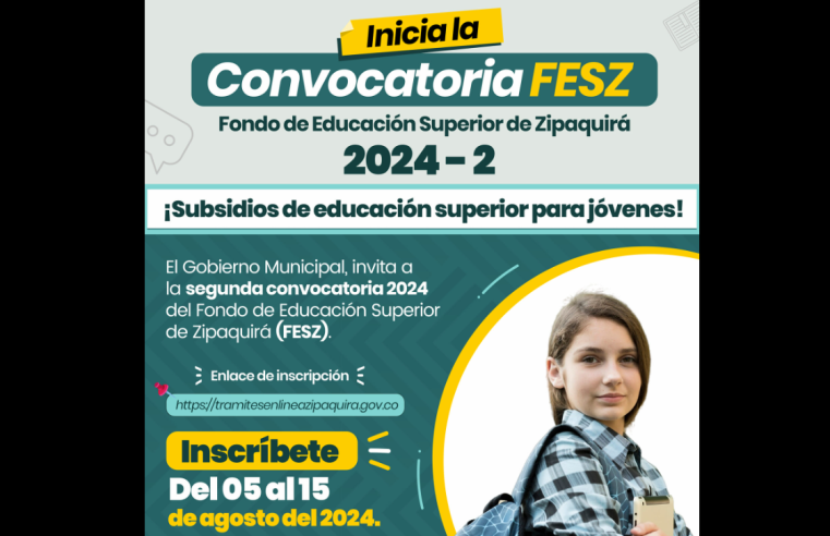 Abiertas Inscripciones para el FESZ 2024-2 en Zipaquirá