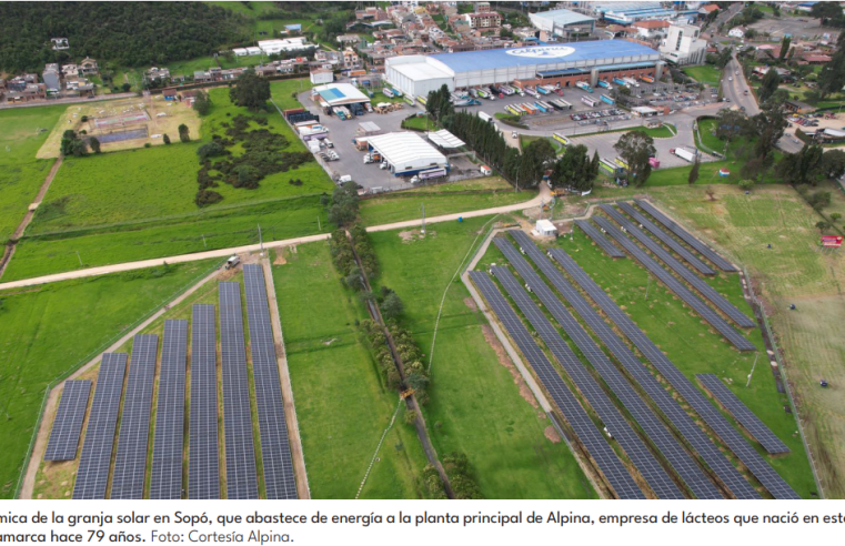 Granja solar en Sopó, compromiso de Alpina con la sostenibilidad