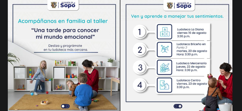 Sopó invita a las familias a participar en taller sobre gestión emocional