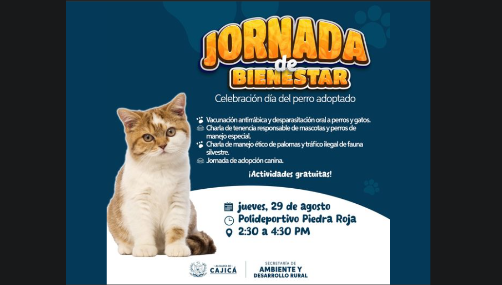 Jornada de Bienestar Animal en Piedra Roja Organizada por la Secretaría de Ambiente y Desarrollo Rural