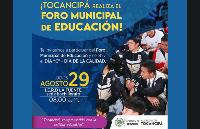 Tocancipá se Prepara para el Foro Municipal de Educación