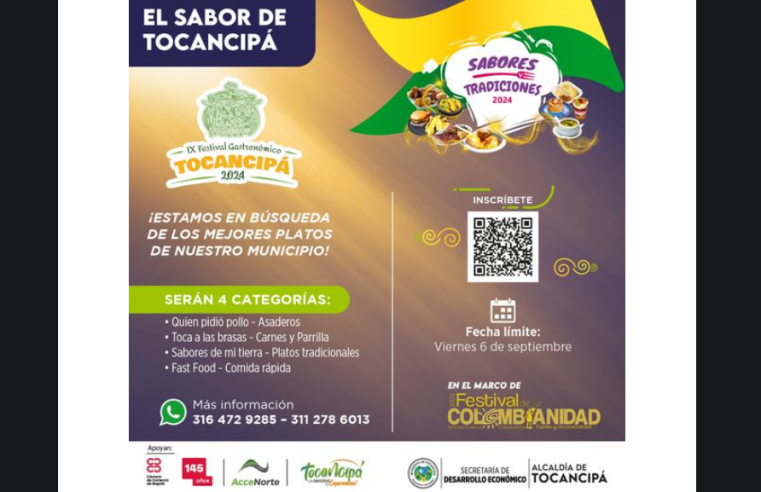 Tocancipá Celebrará el IX Festival Gastronómico “Sabores y Tradiciones”