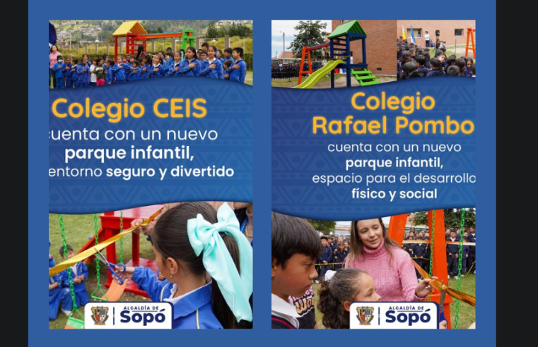 Inauguración de Parques Seguros y Ecológicos para Niños en Sopó