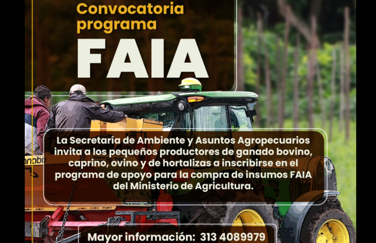 Convocatoria Abierta para el Programa de Apoyo a Pequeños Productores en Tabio