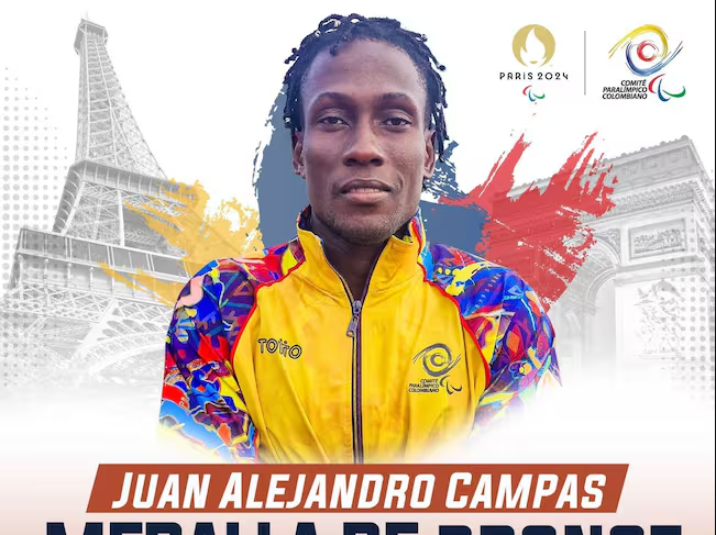 Juan Alejandro Campás y Nelson Crispín suman nuevas medallas para Colombia en los Juegos Paralímpicos de París 2024