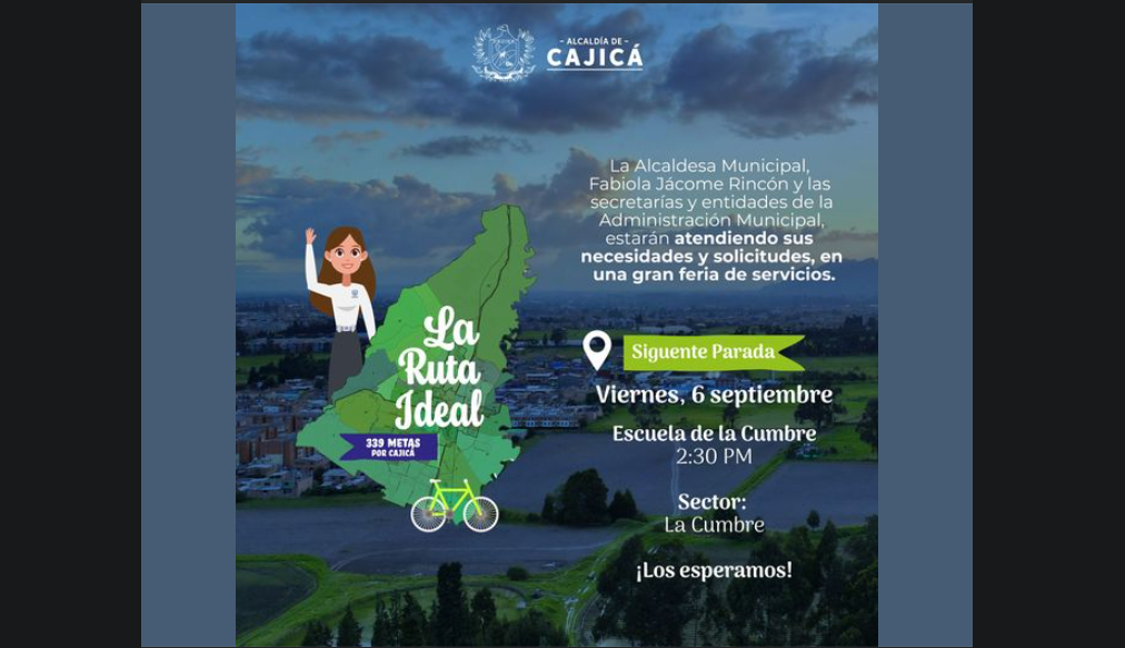 La Ruta Ideal Llega a La Cumbre: Estrategia para el Desarrollo de Cajicá