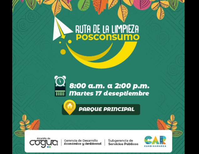 Invitación a la Jornada de la Ruta de la Limpieza Posconsumo