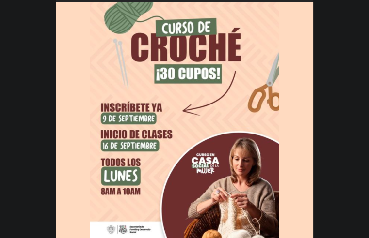 Cajicá abre inscripciones para curso de croché en la Casa Social de la Mujer