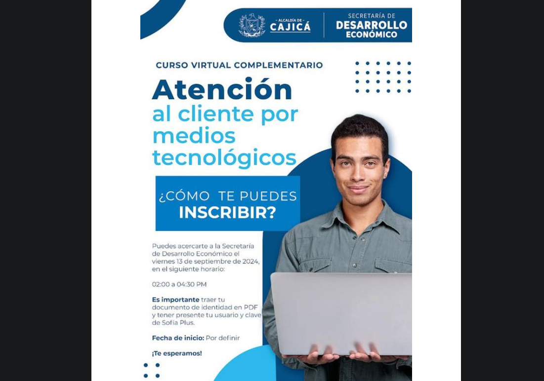 Curso de Atención al Cliente por Medios Tecnológicos ofrecido por el SENA y la Secretaría de Desarrollo Económico