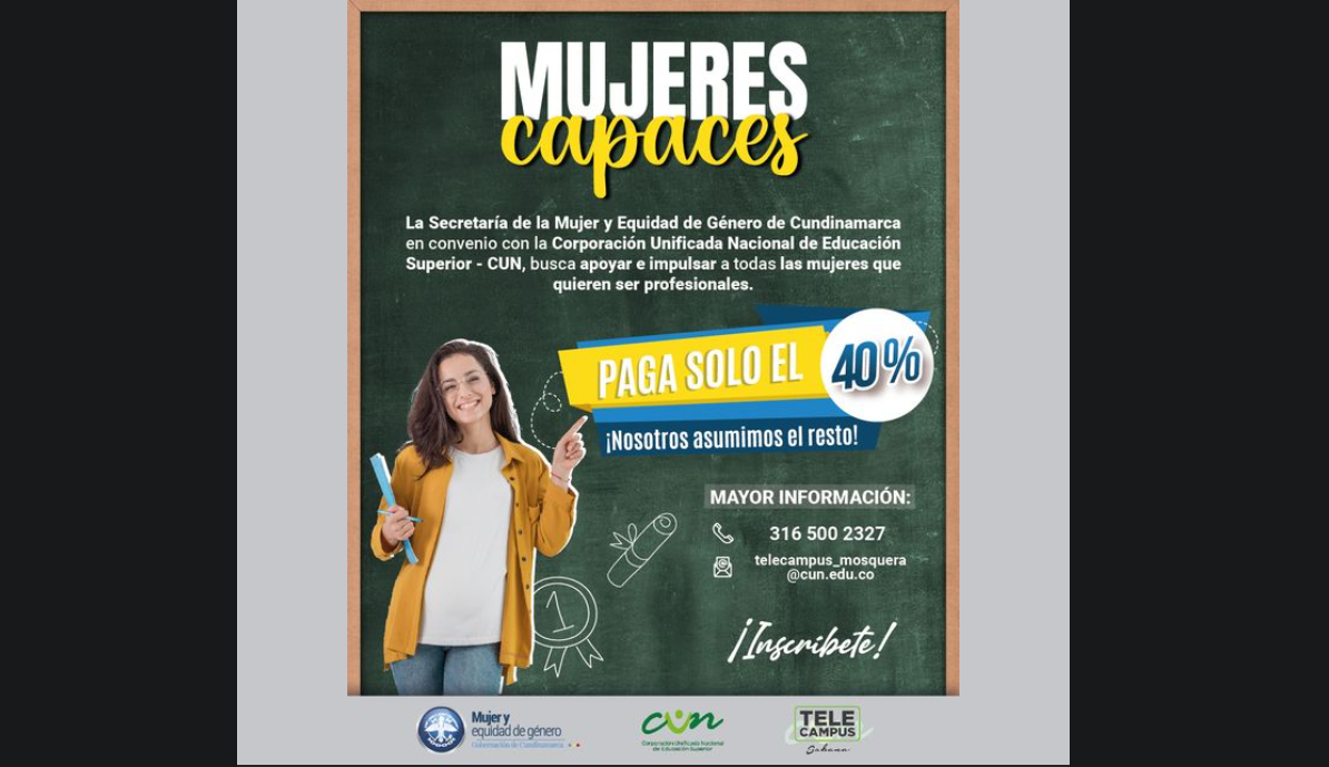 Becas para mujeres de Cundinamarca: Oportunidad de acceso a la educación superior