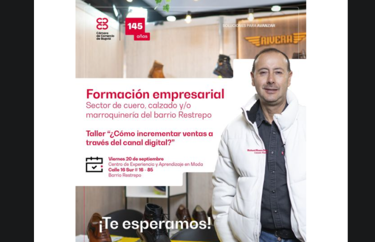 La CCB invita a empresarios del sector cuero, calzado y marroquinería a taller sobre ventas digitales