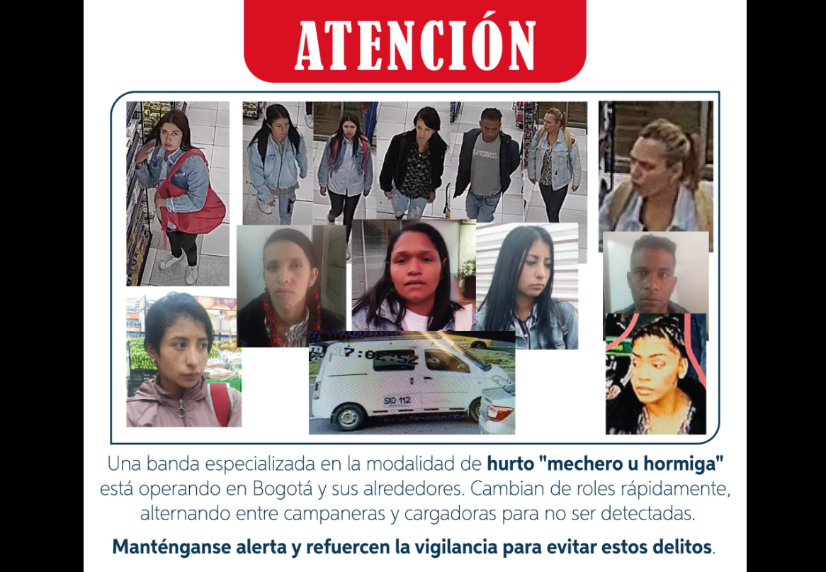 Alerta en Bogotá por Banda Femenina de Hurtos en Comercios