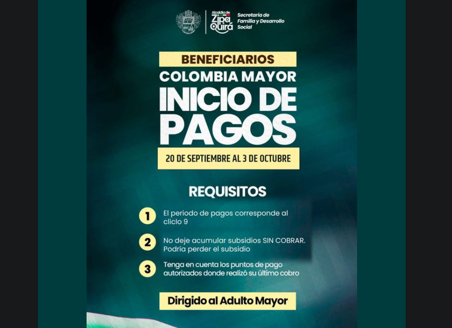 Comienzan los pagos de Colombia Mayor: requisitos y advertencias para los beneficiarios