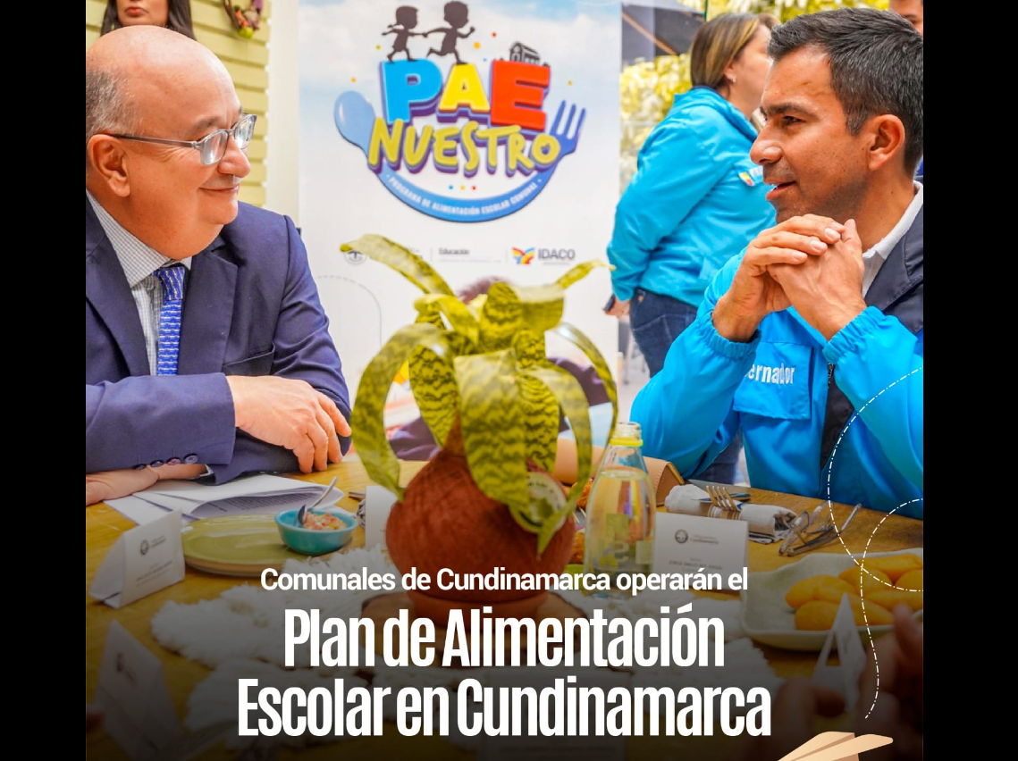 Cundinamarca lanza piloto del Plan de Alimentación Escolar gestionado por organismos comunales